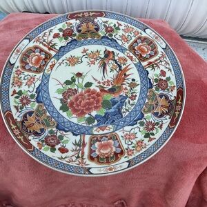 Floral and Bird Decorative Plate